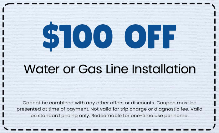 Water or Gas Line Installation coupon