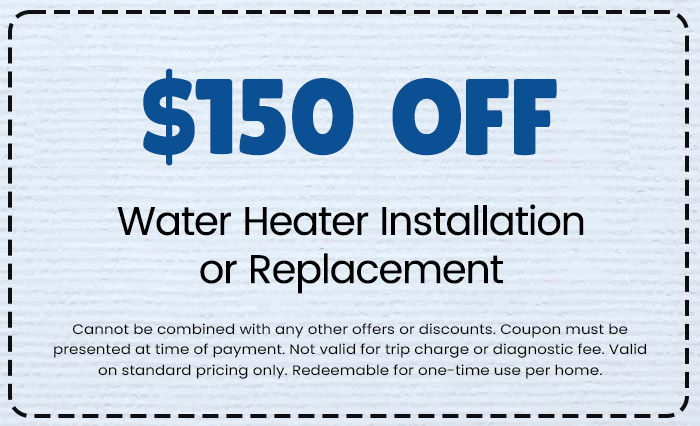 Water Heater Installation or Replacement coupon